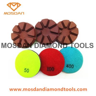 China 3 Inch Dry Use Hybrid Copper Floor Polishing Pads for Concrete for sale