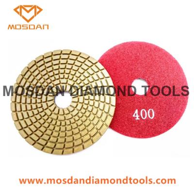 China 4'' Flexible Wet Polishing Pads for Granite Concrete Marble Tiles for sale