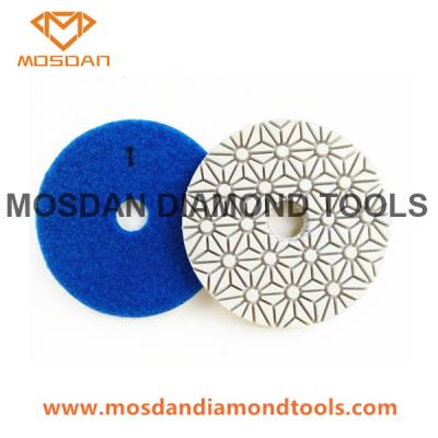 China 4 inch 3 Step Wet Granite and Marble Polishing Pads for sale