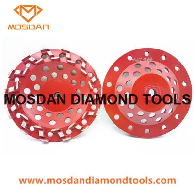 China 7'' Soft Bond  Diamond Cup Grinding Wheel Disc with 14 Z Segments for sale