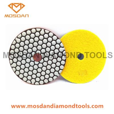 China 125mm Resin Dry Polishing Pads for Marble Terrazzo Limestone for sale