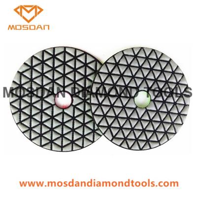 China 4 Inch Triangle Segment Dry Polishing Pads for Marble Stone Slab for sale