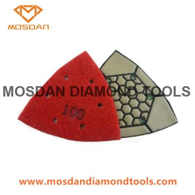 China 3 Inch Triangle Edge Dry Polishing Pads for Corner and Counter Top for sale