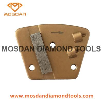 China 2 Pcds Trapezoid Coating Removal with Support Diamond Bar for Floor Preparation for sale