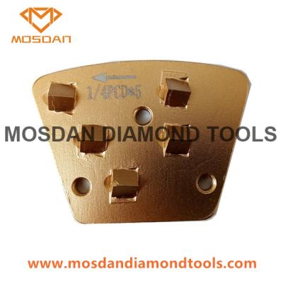 China Sase Trapezoid 5 PCD Diamond Grinding Plate for Epoxy Removal for sale