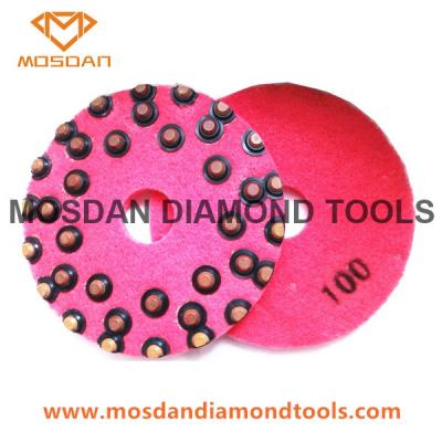 China 17 Inch Diamond Concrete Flexible Polishing Pads with Resin Dots for sale