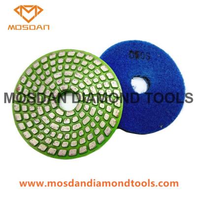 China 4'' Metal Spiral Hard Bond Polishing Pads for Soft Concrete Marble for sale