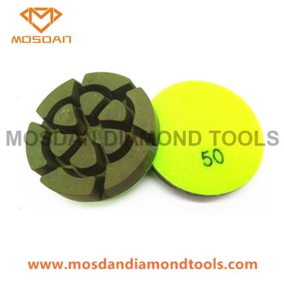 China 3'' Resin Bond Concrete Polishing Pucks 12mm Thickness for sale