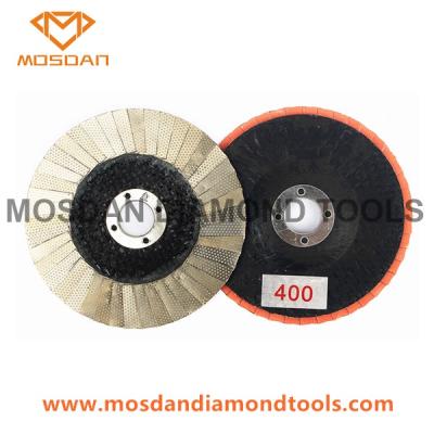 China 4'' Electroplated Diamond Abrasive Flap Disc for Marble Granite for sale