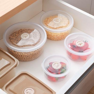 China Freshness Preservation Four-Piece Unit Containers PP Transparent Safe Plastic Microwavable Refrigerator Food Storage Box With Lids for sale