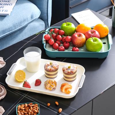 China Sustainable Hard Durable Reusable Food Storage Drain Dishes Plastic Food Tray Cups for sale