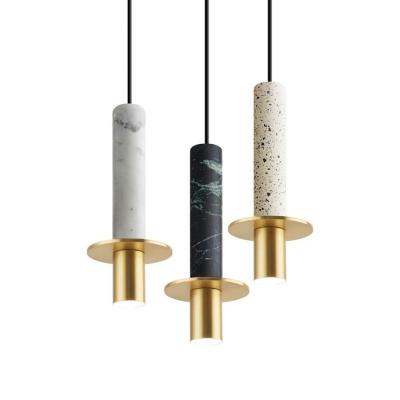 China New Design Lighting Industrial Contemporary Concrete Cylinder Shade Pendant Lamp With European CE Certificates for sale