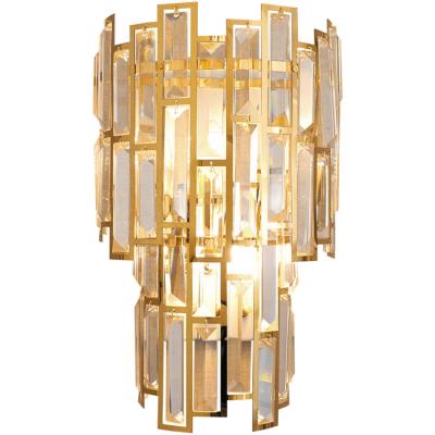 China 2022 Contemporary Luxury Home Hotel Bedside Restaurant Sconce Nordic Indoor Modern Wall Lamp LED Crystal Wall Light for sale