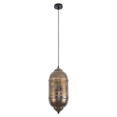 China Indian Arabic Moroccan Rustic Asian Bohemian Ornate Lantern Tea Light Vintage Pendant Light for sale