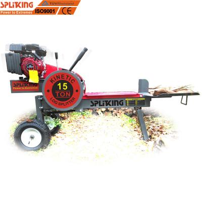 China New Patent Gear or Rack Pad 15Ton 3.5HP Gasoline Engine Split Wood Mechanical Kinetic Splitter for sale