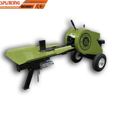 China New Patent No-Cut 22Ton 6.5HP Gasoline Engine Split Wood Mechanical Kinetic Log Splitter for sale