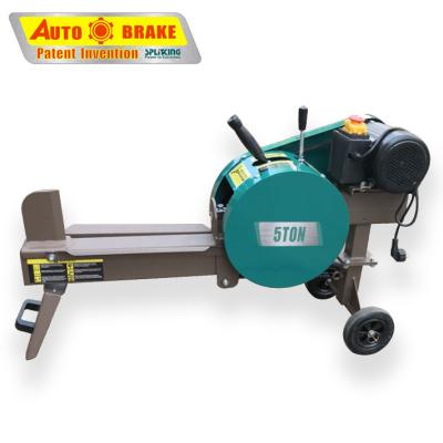 China Truss 100V-230V 1600W Motor 5 Ton Fast Split Electric Kinetic Log Wood Splitter for sale