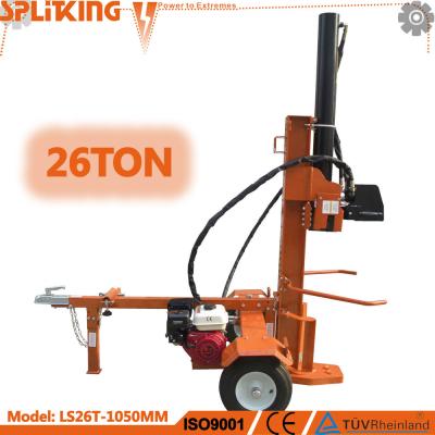 China European Market Two Wooden Split Handles 26Ton 1050MM Order Euro Type Auto Return Gasoline Hydraulic Log Splitter for sale