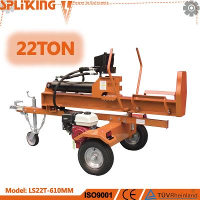 China Split Wood 22 Ton 610MM European Market Two Handles Control Euro Type Automatic Return Hydraulic Log Splitter for sale