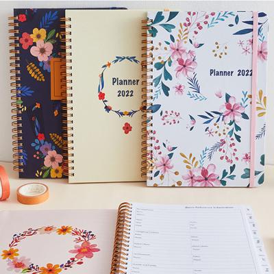 China Spiral 2022 Hardcover A5 Customize Journals 365 Agenda Diary Planner Notebook For Daily Weekly Monthly Journal Accept Customized Spiral Logo for sale