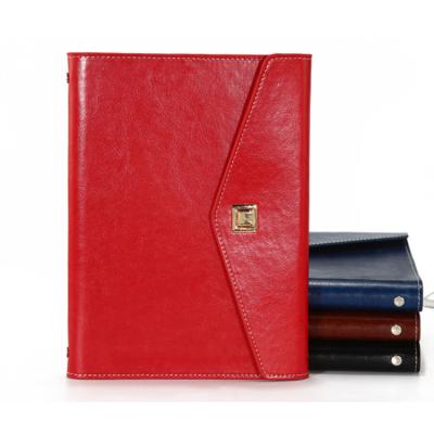 China Low MOQ production loose-leaf leather goods professional planner portfolio latest loose-leaf book planner and loose-leaf notebook customization for sale