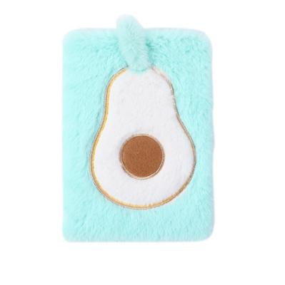 China Product Customized Avocado Notebook Kids Stationery Cute Plush Diary Notebook New 2022 Hardcover Book For Kids Notepad Hardcover Book Cloth for sale