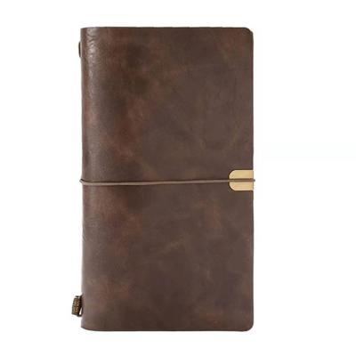 China Office Promotional School Magazine Retro Travel Diary Hardcover Book Gift Creative Soft PU Leather Notebook Customization for sale