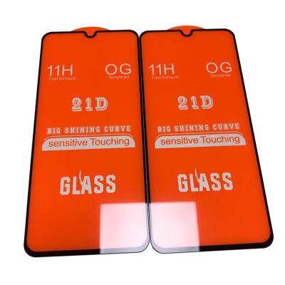 China Samsung M10S/M40S/m02s/F12/F52 full cell phone tempered glass screen protector China factory wholesale suitable mobile phone covera 21D for sale