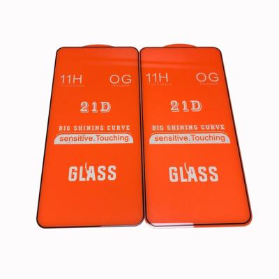 China Mobile phone suitable for Xiaomi/redmi note 10/note 10pro note9 full screen tempered glass screen protector 21D China factory wholesale for sale