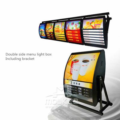 China For Advertising Display In Restaurant Size 80x60cm Or Customized Manual Rotating Menu Light Box Double Sides LED Menu Light Box For Fast Food Advertising for sale