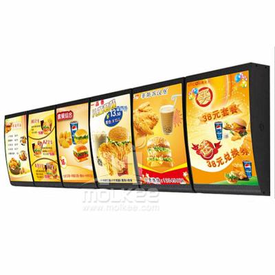 China For advertising display in restaurant special custom arc shape menu board light box for restaurant advertising, LED menu advertising sign board for sale