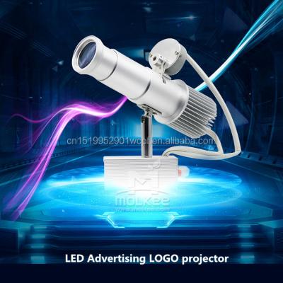 China AD creative idea for logo projection shell 15W logo projector light aluminum rotating gobo projector standard model for sale