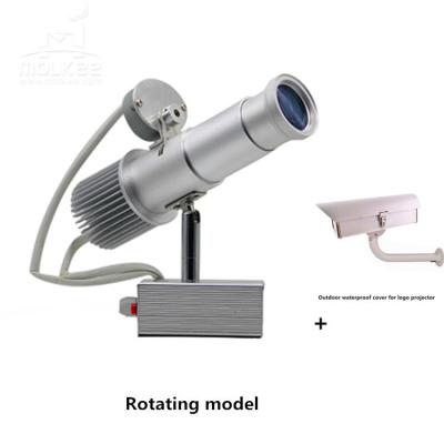 China Creative AD Idea for Outdoor Aluminum Shell IP65 15W Rotating Logo Projector Advertising Waterproof Gobo Projector Light LED Logo Projector for sale