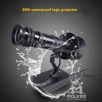 China AD creative idea for outdoor waterproof logo projection 30W LED logo projector with static advertising pattern display for sale