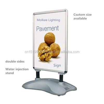 China Outdoor Stand For Sidewalk Sign Display Water Base Sidewalk Sign For Posters, Aluminum Snap Frame Advertising Board For Poster Display for sale