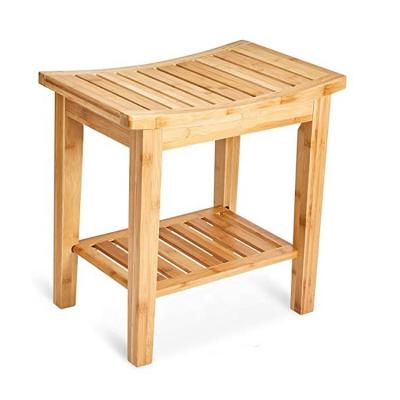 China Modern Durable Bamboo Shower Bench Wooden Tub Chair Bathroom Tub Bench, Small Wooden Bench for sale