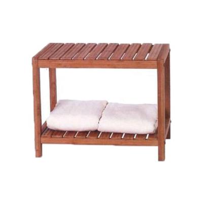 China Bamboo Wooden Organizer Shoe Bench Storage 2 Tier Storage Shelf Entryway Rack for sale