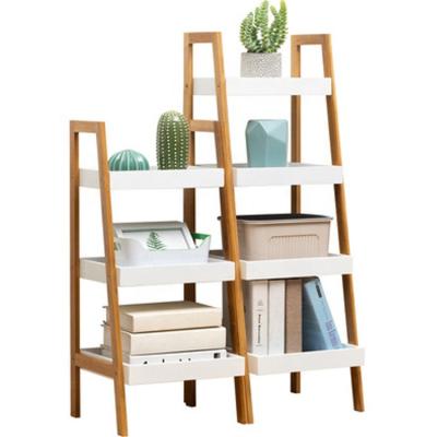 China Custom Natural And White Viable Shelf For Bedroom Tier 3 Or 4 Rack Book Storage Organizer for sale