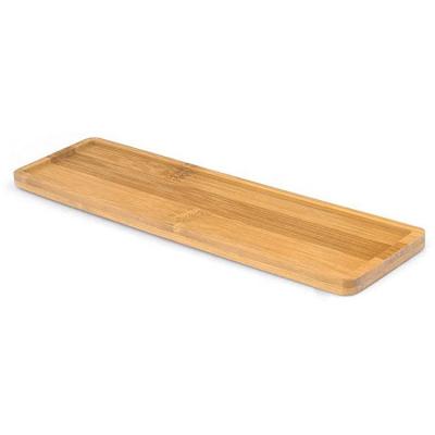 China Potted Viable Bamboo Saucer, Rectangular Wooden Tray, Succulent Planter Tray Bonsai Flower Boxes Tray for sale