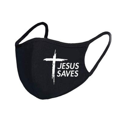 China Reusable Washable Skin Friendly Religious Reusable Face Mask God Bases Cross Christian Jesus Women Men Face Mask Gifts For for sale