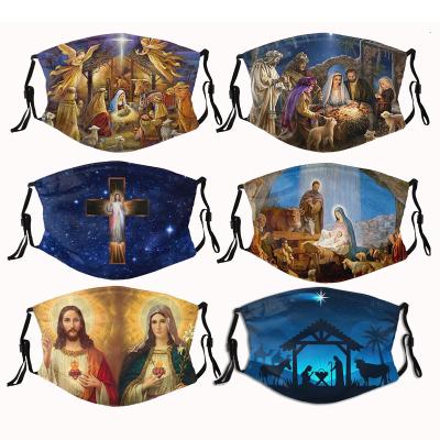 China Jerusalem Balaclava Christian Scarf Jesus Cross Easter Face Mask Washable Reusable Washable Reusable Faith In God Religion Skin Face Mask for sale