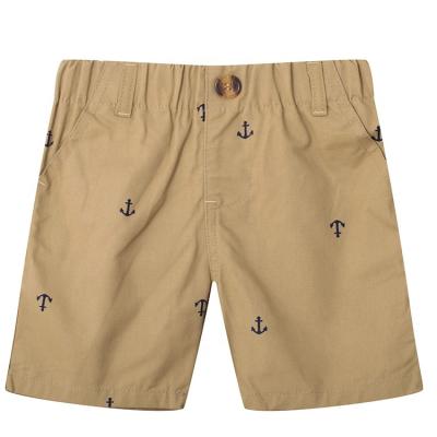 China Breathable kids clothes 2021 unisex children's bottoms girls abbreviations summer print short pants khaki blue boys board shorts for sale