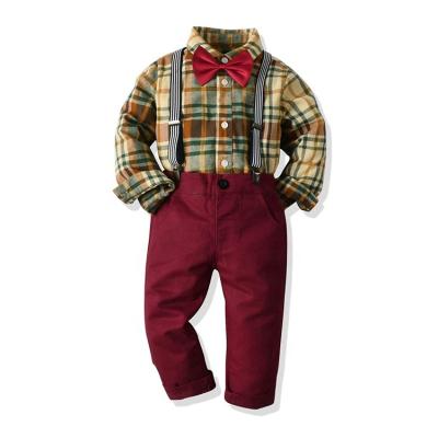 China European and American Autumn Children's Spring Style Outfits Long Sleeve Shirt Pants Two-Piece Clothes Kids Suits Boy's Clothing Sets for sale