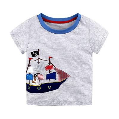 China Wholesale 2021 Panel Children's T-shirt Summer Breathable Short Sleeve Children 3 Years Boy's Single T-shirts for sale