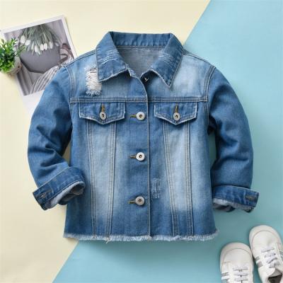 China 2021 jeans jacket kids fashion autumn cotton clothes toddler boys kids denim tops jeans jackets for sale