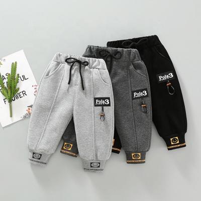 China Keep Warm 2021 Children Under The Bottoms Children's Clothing Winter Casual Knitting Sweatpants Boys Girls Shear Striped Trousers for sale