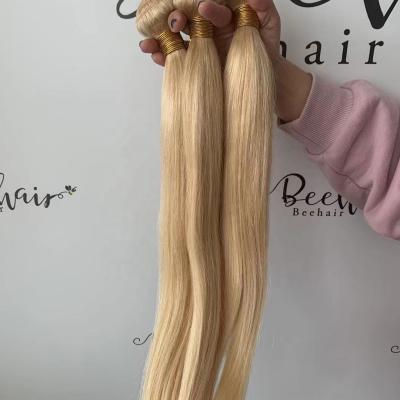 China 100%Human Hair High Quality Unprocessed Virgin Human Hair 613 Blonde Silky Straight Wefts for sale