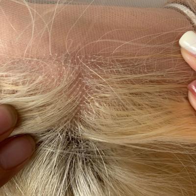 China 14-30inch Blonde Straight Brazilian Virgin Hair HD Transparent Swiss Lace Front Wigs 613 for sale