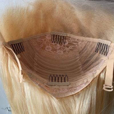 China 613 Straight Blonde 613 Transparent Lace Headband Straight Human Hair Lace Wig HD Wigs for sale