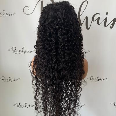 China High Quality 100% Brazilian Virgin Human Hair 13x4 HD Full Lace Water Wave Wig for sale